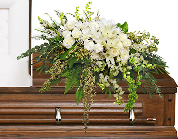 GARDEN ELEGANCE CASKET SPRAY Funeral Flowers in New Milford, CT | RUTH CHASE FLOWERS