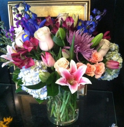 Garden Gatherings for Mom vase arrangement of mixed seasonal flowers