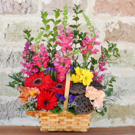 Garden Grandeur Colorful Basket