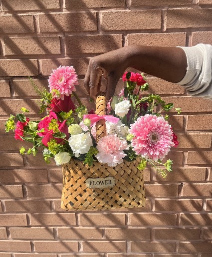 Garden Love Basket Flower Arrangment
