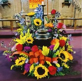 Garden Memorial Tribute  Urn Wreath FD-100