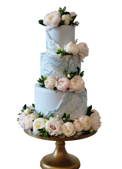 Garden of Dreams Wedding Cake Deco w/ Peonies