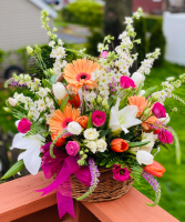 Garden of Joy Basket Flower Arrangment 