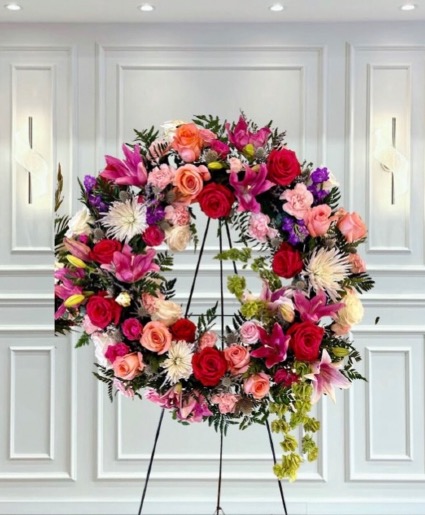 Garden of Love Wreath  Wreath Sympathy Arrangement