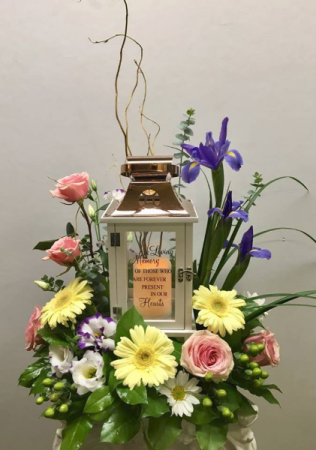 Garden of Memories Lantern Funeral Arrangement in Michigan City, IN | WRIGHT'S FLOWERS AND GIFTS INC. Garden of Memories Lantern Funeral Arrangement in Michigan City, IN | WRIGHT'S FLOWERS AND GIFTS INC.