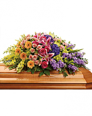 Garden of Sweet Memories Casket Spray Half Casket Spray in Las Vegas, NV | All In Bloom Garden of Sweet Memories Casket Spray Half Casket Spray in Las Vegas, NV | All In Bloom