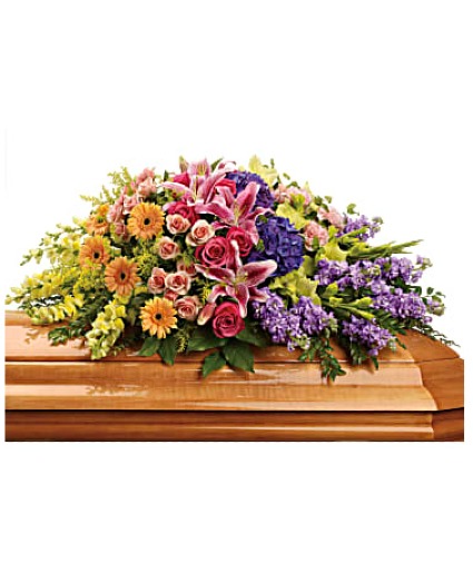 Garden of Sweet Memories Casket Spray sympathy arrangements