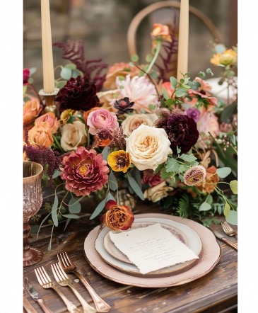 Garden Party  Fall Centerpiece  in Klamath Falls, OR | Yarrow & Tulsi