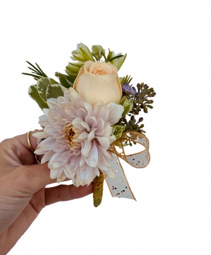 Garden Picked Pin-On Boutonniere Dance Flowers