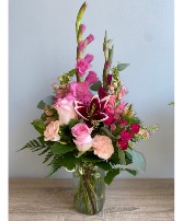 FSN- Garden Pink Vase Arrangement 