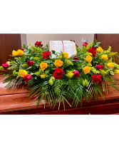 Garden Rose Tribute Casket Spray