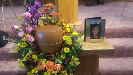 Garden Urn Arrangement - AWF4A Urn and Photo Frame not included