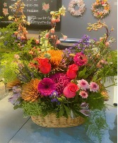 Garden Whisper Basket Arrangement