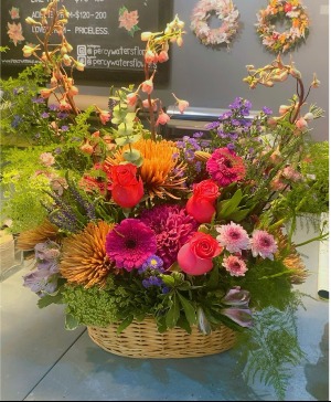 Garden Whisper Basket Arrangement