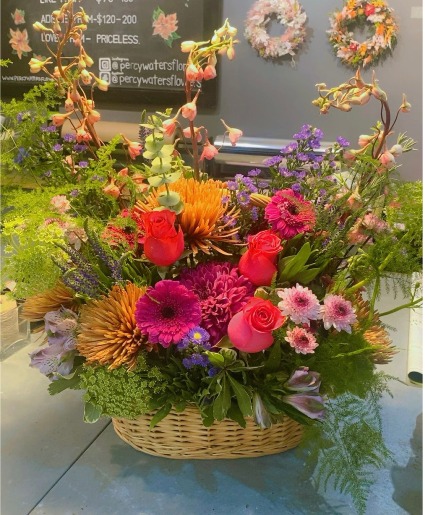 Garden Whisper Basket Arrangement
