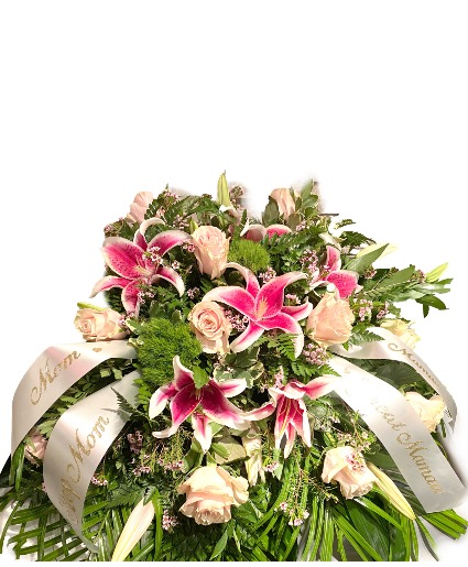 Garden Whispers Casket Spray