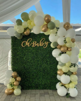 Garland Arch on stand with cluster Balloon Garland
