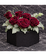 Garnet Elite Roses Hexagon 10x4x10 Valentine's Day