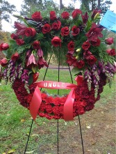 Garnet Wreath Funeral Wreath