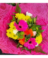 Gen-Assorted flower packages (no vase) colors and flowers vary
