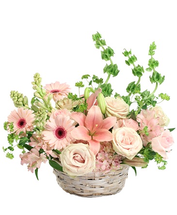Gentle Sophistication Basket Arrangement in Silverton, OR | Julie's Flower Boutique