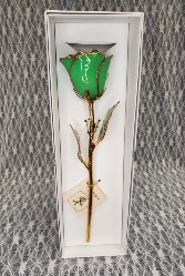 Geo Green Gold Dipped Rose 