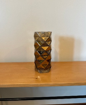Geometric Gold Vase 