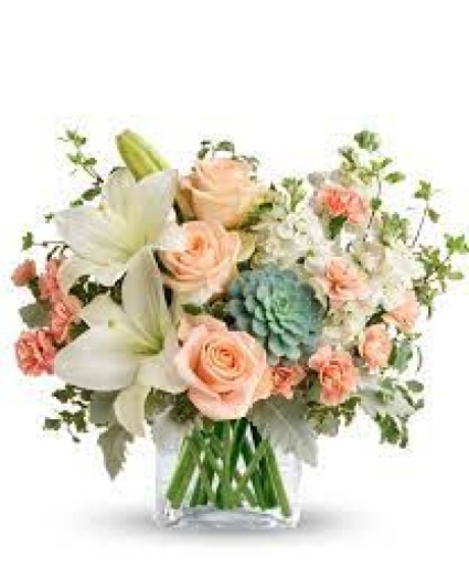 Georgia Peach Fresh Vase Arrangement