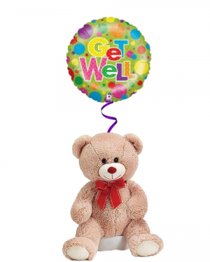 Get Well Bear and Balloon Bunch