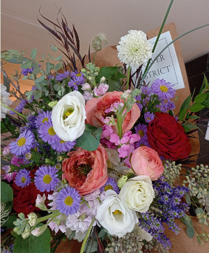 Swimcity☆Irish flower set-up Shimmering Papaya in Geneva NY - Don's Own Florist & Flower
