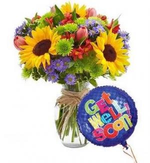 Get Well Bouquet Mixed Floral Celebration in Ventura, CA | Mom And Pop Flower Shop Get Well Bouquet Mixed Floral Celebration in Ventura, CA | Mom And Pop Flower Shop