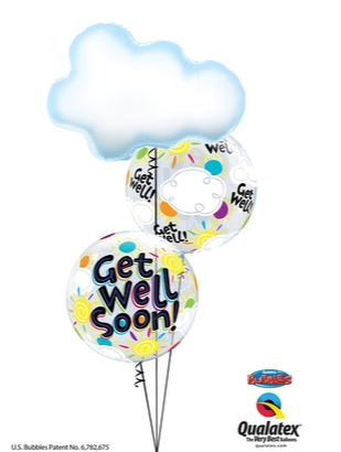 Get Well Cloud & Sunshine Balloon Bouquet