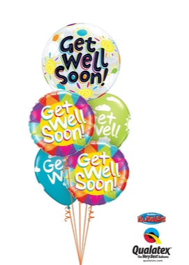 Get Well Colorful  Balloon Bouquet