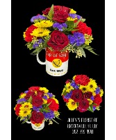 Get Well Cup of Soup Fresh cut flowers in mug 