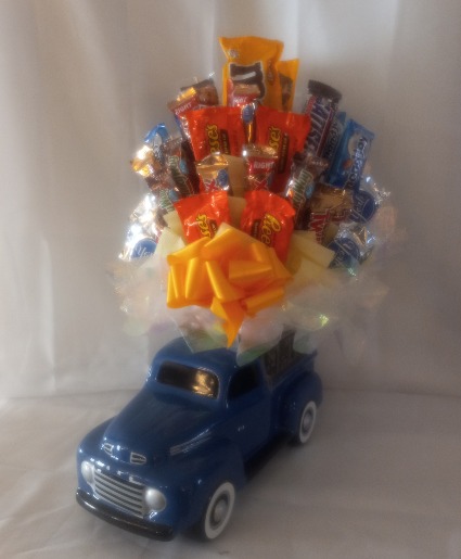 Get well Ford truck candy bouquet 