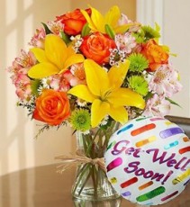 Get Well Soon Bouquet w/Mylar everyday