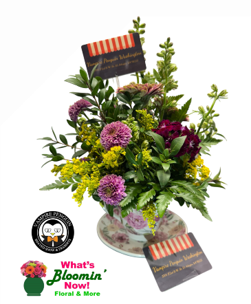 Tea & Flowers with Stefan TeaCup & Gift Card in Arlington, WA | What's Bloomin' Now Florist Gifts Flower Delivery Tea & Flowers with Stefan TeaCup & Gift Card in Arlington, WA | What's Bloomin' Now Florist Gifts Flower Delivery