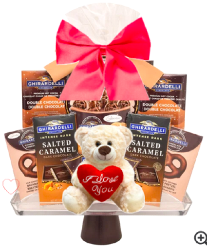 Ghirardelli Footed Glass Plate Gift Set 