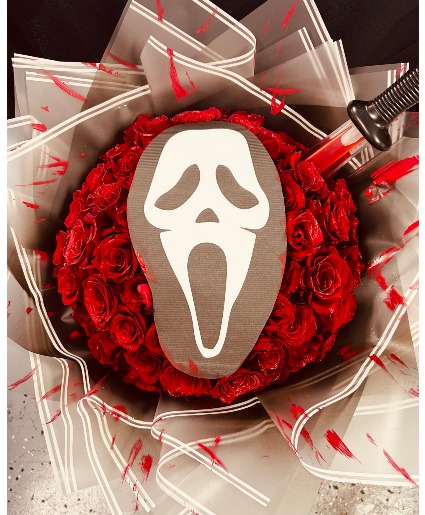 GHOST FACE BOUQUET SPOOKY HALLOWEEN