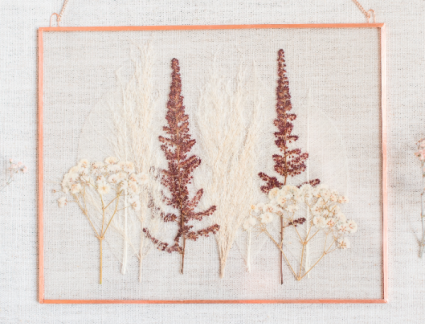 Ghost Leaves, Grasses and Baby's Breath Pressed Flowers 