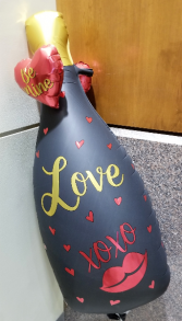 Giant Champagne Bottle Balloon Valentine's Day