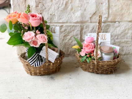 Gift basket with Jar or teacup arrangement