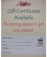 GIFT CERTIFICATE 