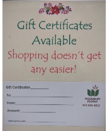 GIFT CERTIFICATE 