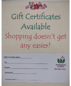 GIFT CERTIFICATE 