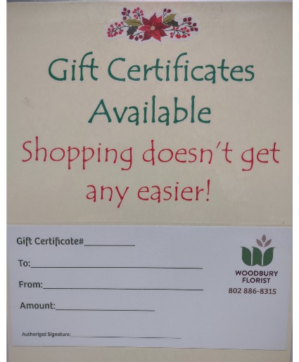 GIFT CERTIFICATE 