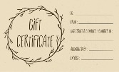Gift Certificate  Custom Original