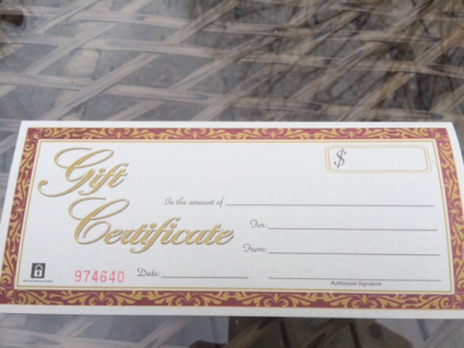 Gift Certificate Gifts