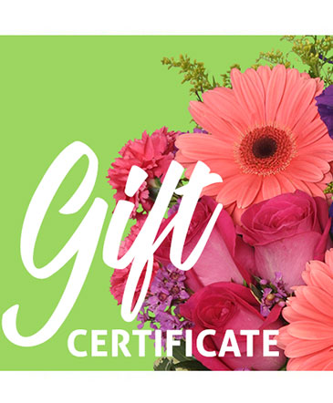 Send A Gift Certificate Redeemable Anytime in Norway, ME | Green Gardens Florist & Gift Shop