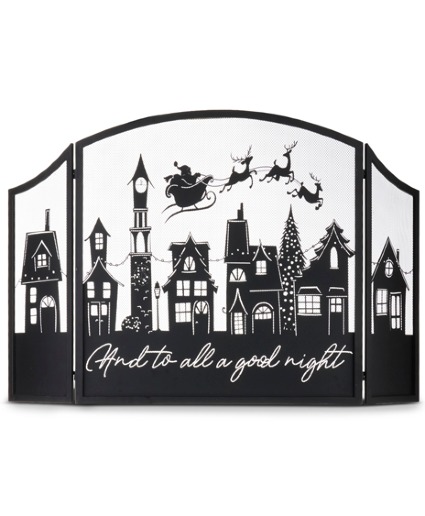 Gift Holiday Fireplace Screen